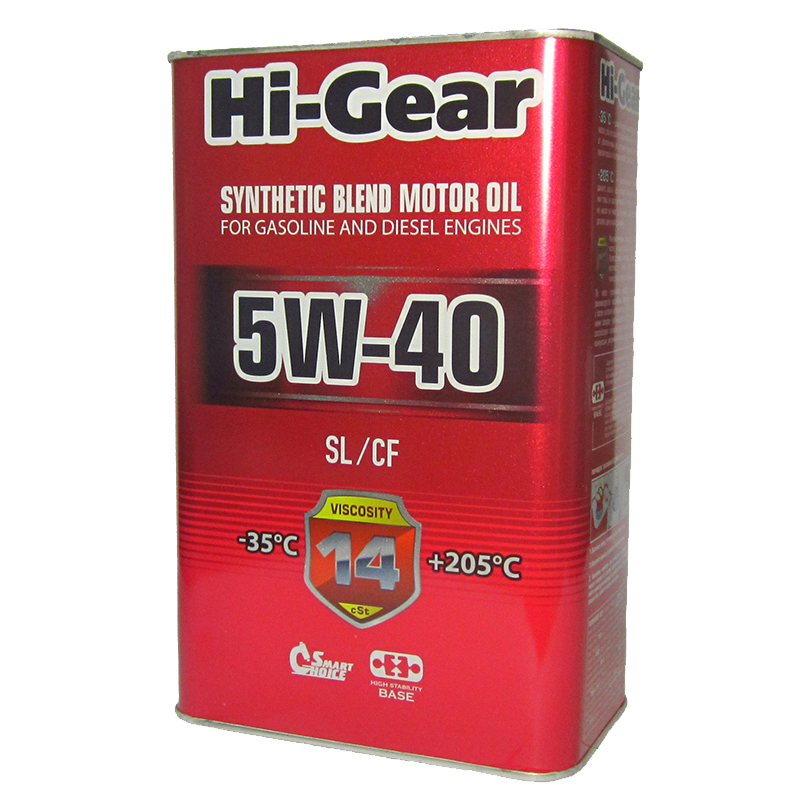 Моторное масло Hi-Gear SL/CF 5W40 4 л