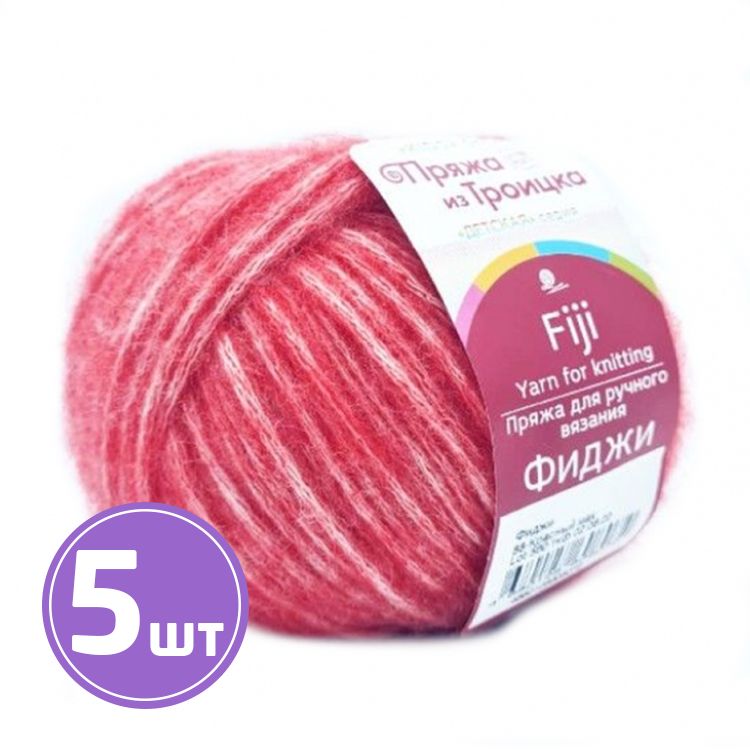 

Пряжа из Троицка Фиджи 088 красный мак 5 шт по 50 г