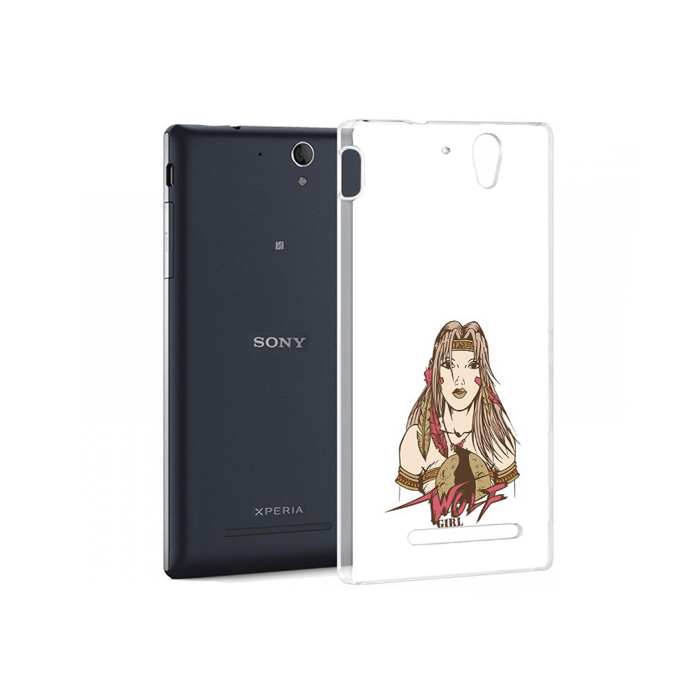 

Чехол MyPads Tocco для Sony Xperia C5 Ultra девушка волк (PT16261.253.306), Прозрачный, Tocco