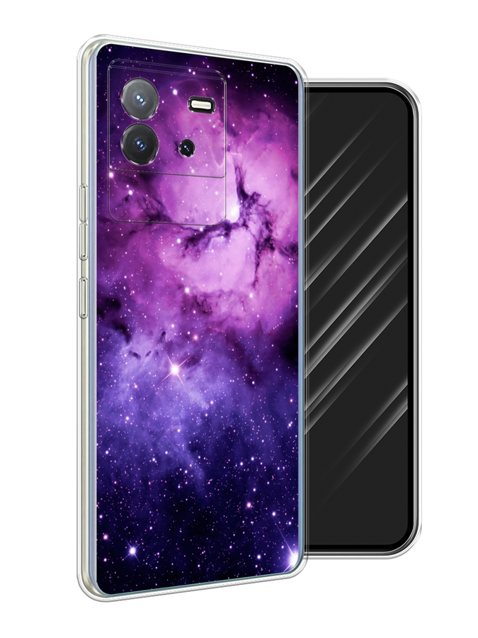

Чехол Awog на Vivo T2 4G "Космос 18", Фиолетовый;черный;белый, 269550-1