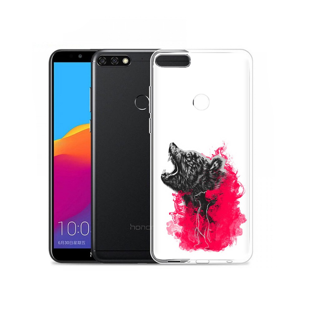 

Чехол MyPads Tocco для Honor 7C Pro медведь в дымке (PT113786.47.463), Прозрачный, Tocco