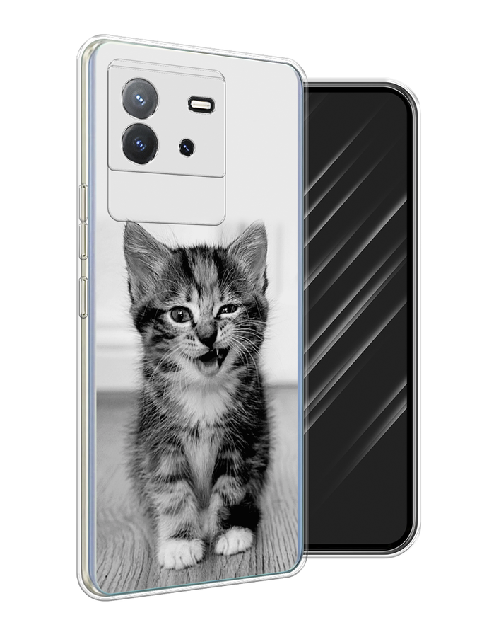 

Чехол Awog на Vivo T2 4G "Подмигивающий котенок", Черный;серый, 269550-1