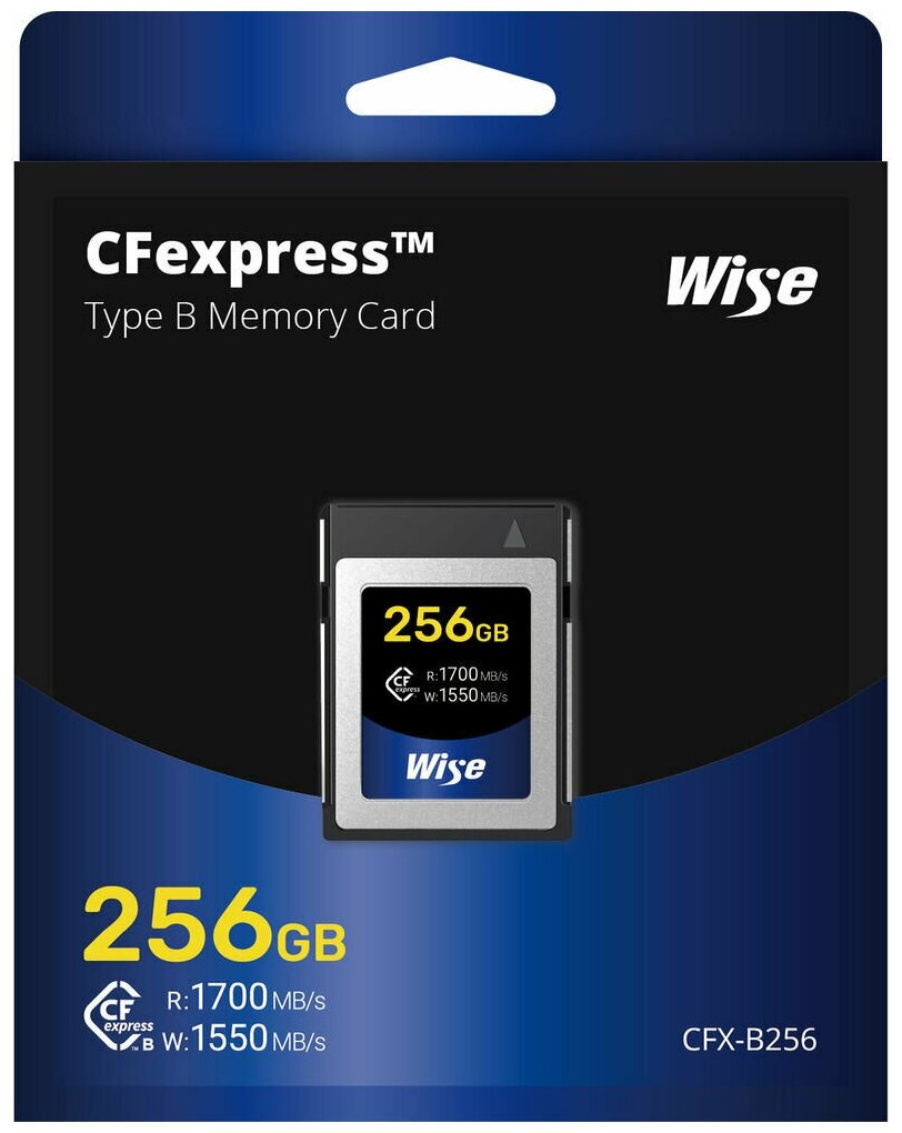 

Карта памяти Wise Advanced CFexpress 256ГБ CFX-B Series (WA256), Wise Advanced 256ГБ CFX-B Series CFexpress Карта памяти