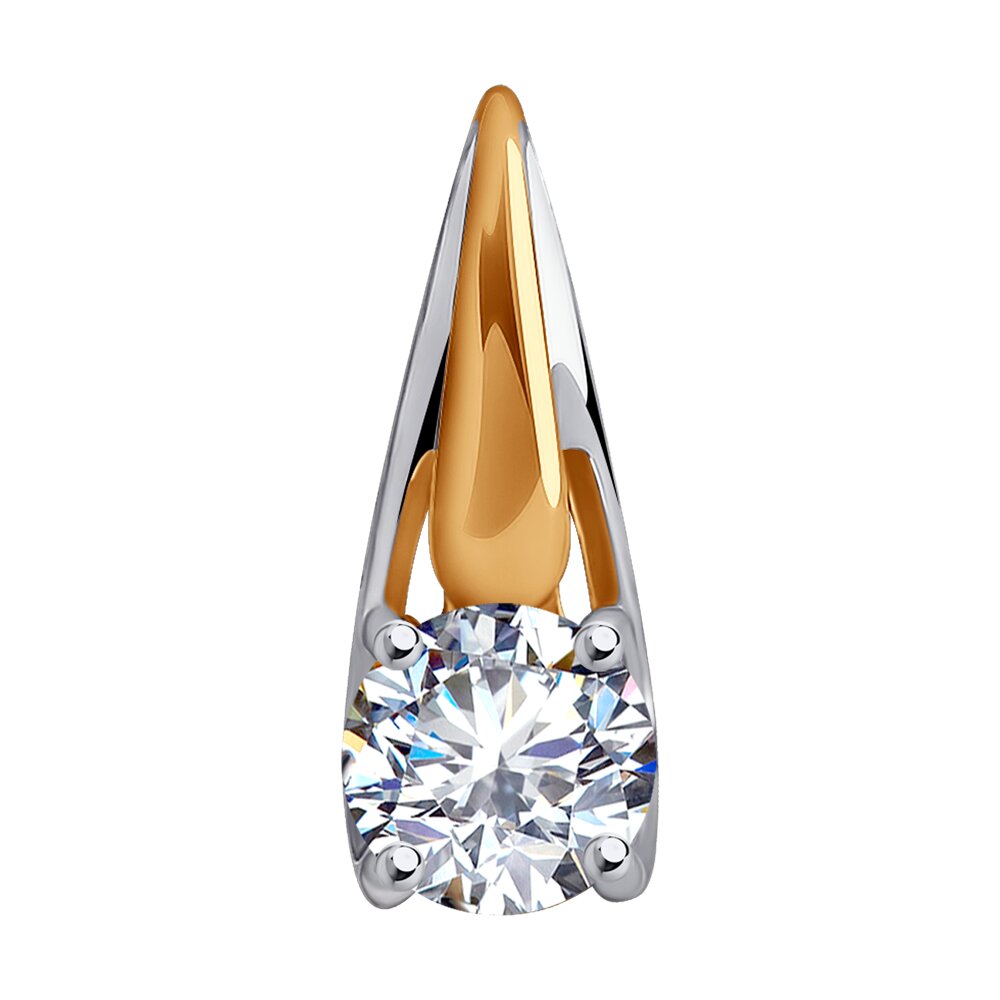 

Кулон из красного золота с фианитом Diamant 51-130-01727-1, 51-130-01727-1