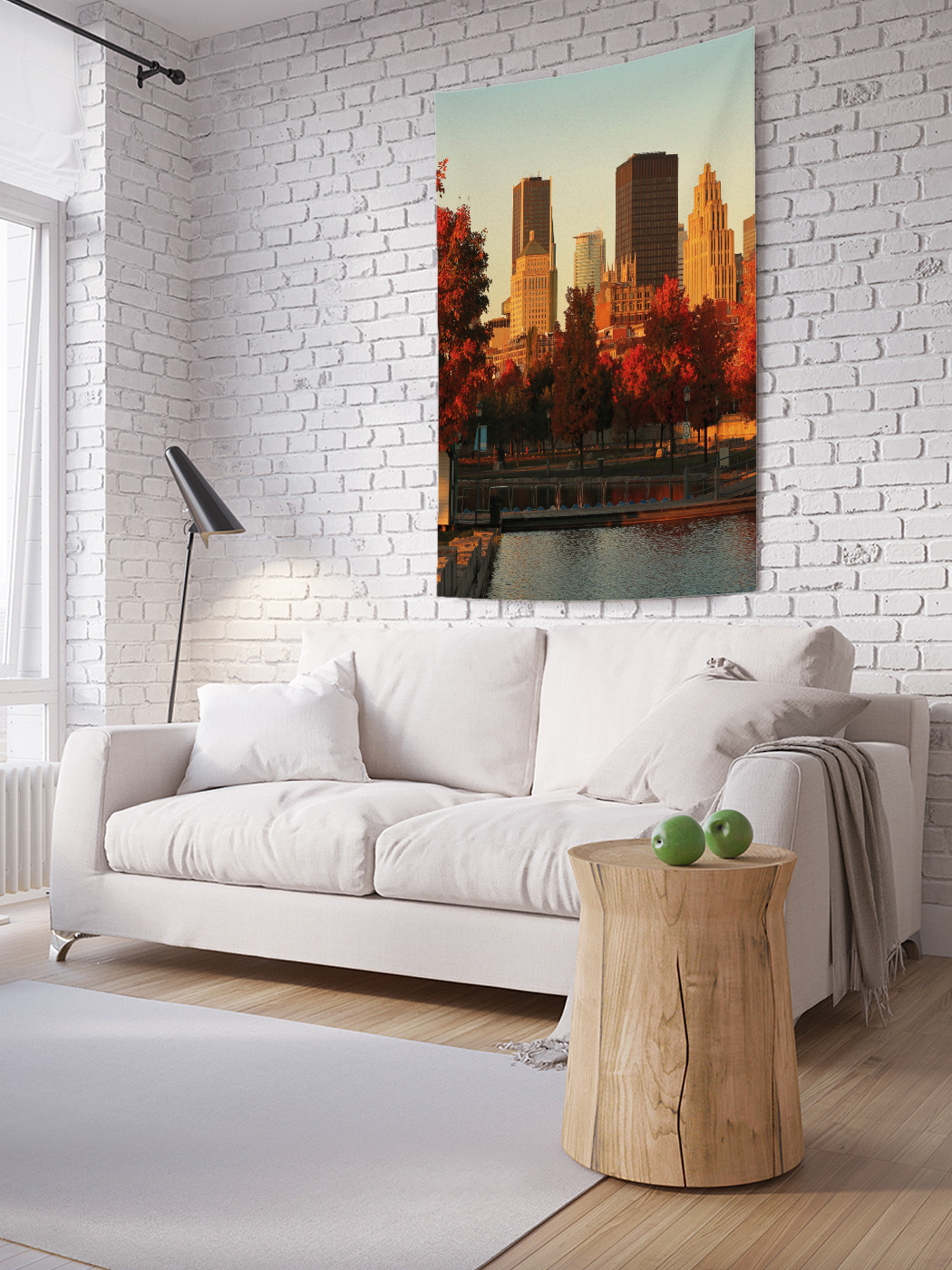 

Вертикальное фотопанно на стену JoyArty Осенний город в закате 150x200 см, Осенний город в закате