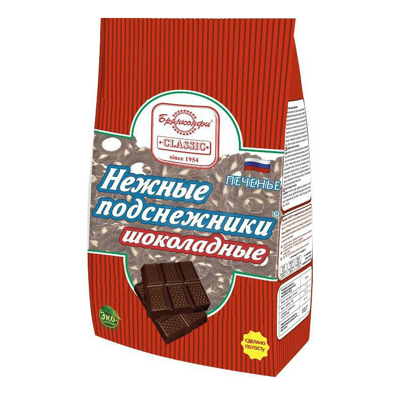 

Печенье Брянконфи Нежные подснежники шоколад 300 г