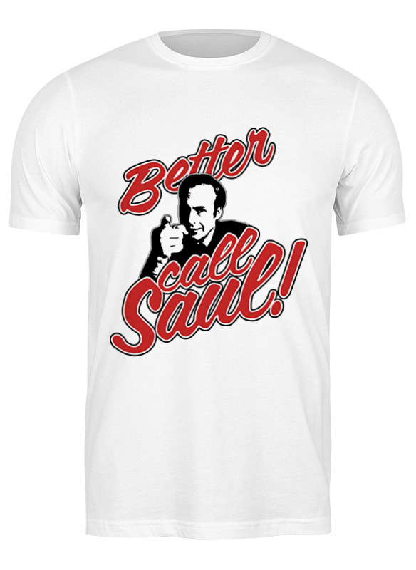 

Футболка мужская Printio Better call saul белая S, Белый, Better call saul