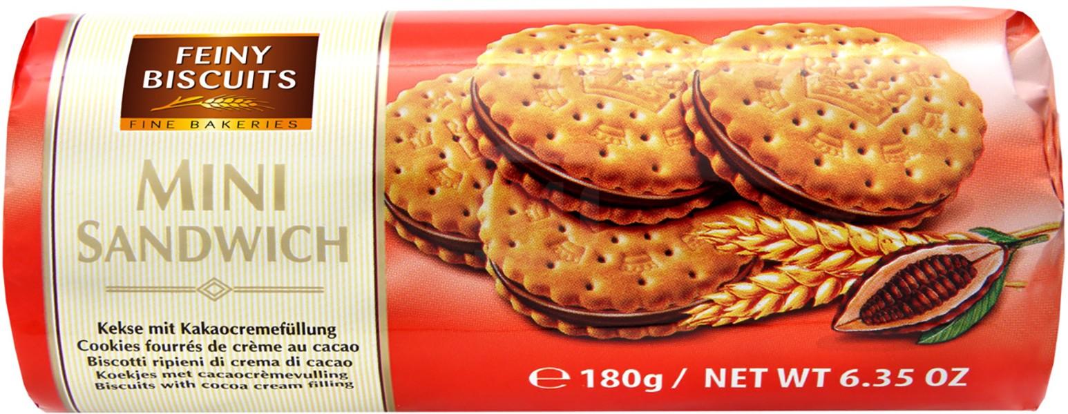 фото Печенье feiny biscuits с какао-кремом 180 г