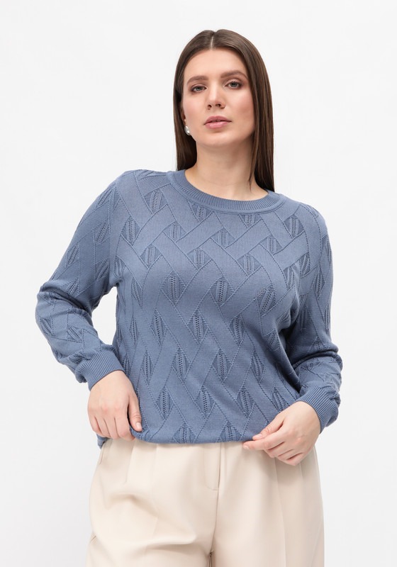 

Джемпер женский Vivawool 312376 голубой 54 RU, 312376