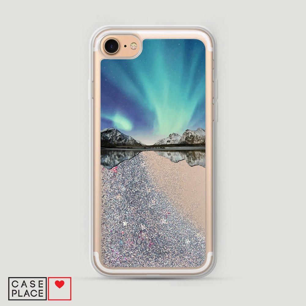

Чехол Awog на Apple iPhone 8 / Айфон 8 "Горное озеро и сияние", Разноцветный, 10891-1