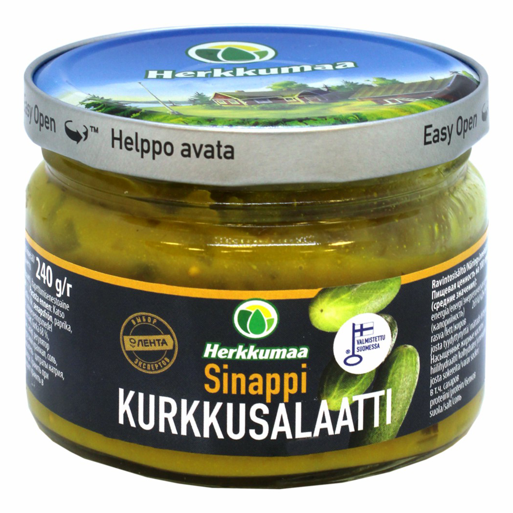 

Салат Herkkumaa из огурцов с горчицей 240 г