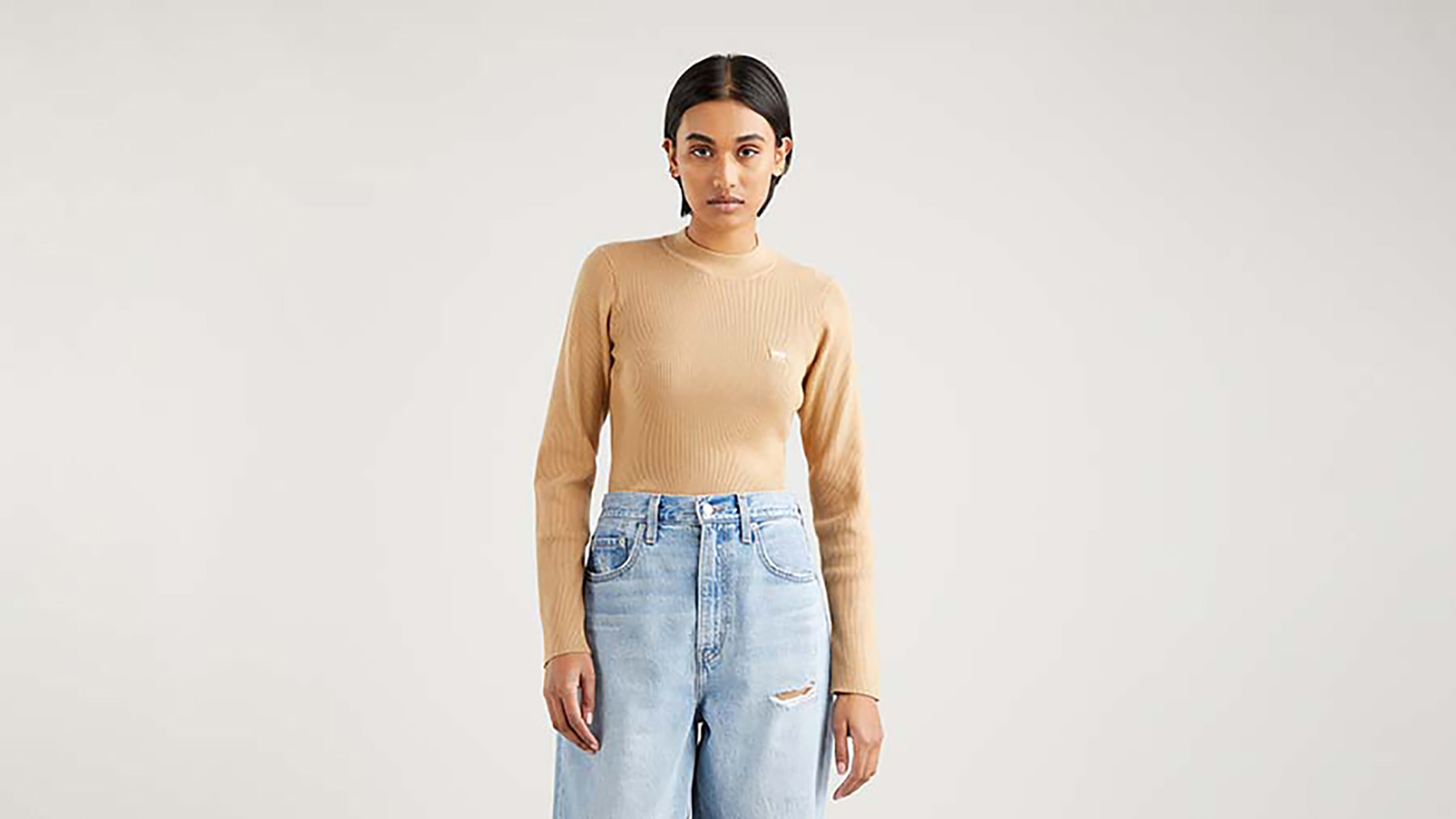 

Джемпер женский Levi's A0719-0007 бежевый S, A0719-0007