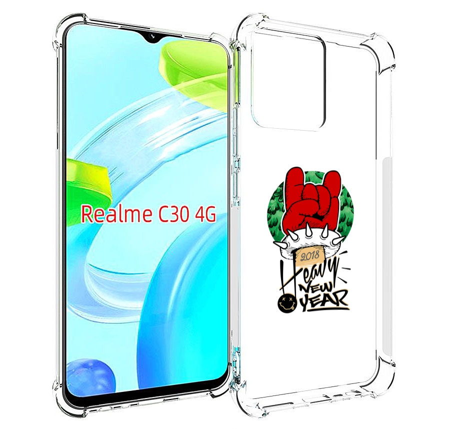 

Чехол MyPads Гангстер новый год для Realme C30 4G / Narzo 50i Prime, Прозрачный, Tocco