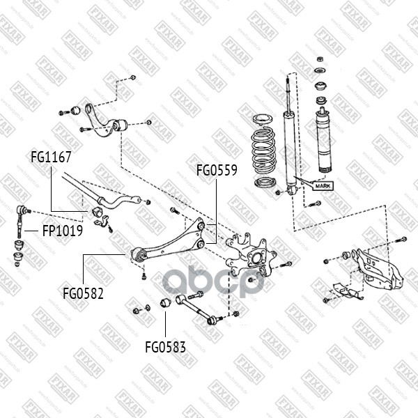 

FIXAR FG0559 С-б.зад.продол.тяги TOYOTA AURIS, AVENSIS, RAV4 05=