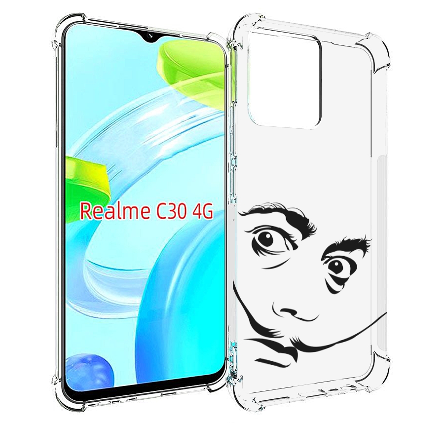 

Чехол MyPads мужчина с длинными усами для Realme C30 4G / Narzo 50i Prime, Прозрачный, Tocco