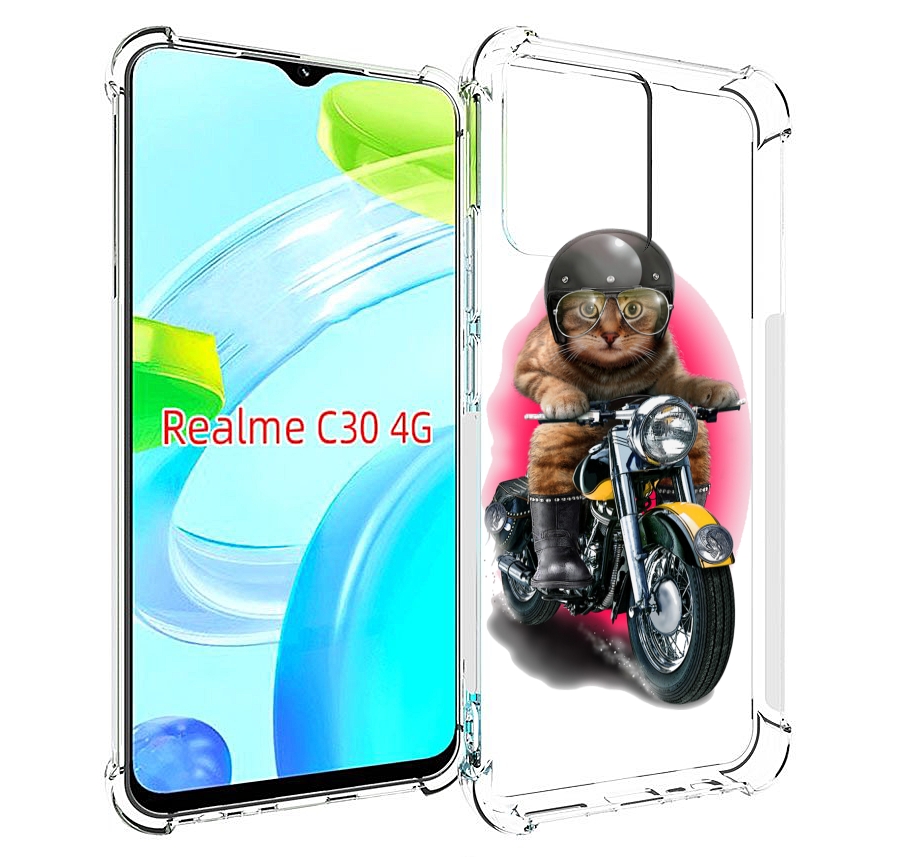 

Чехол MyPads мото-кот для Realme C30 4G / Narzo 50i Prime, Прозрачный, Tocco
