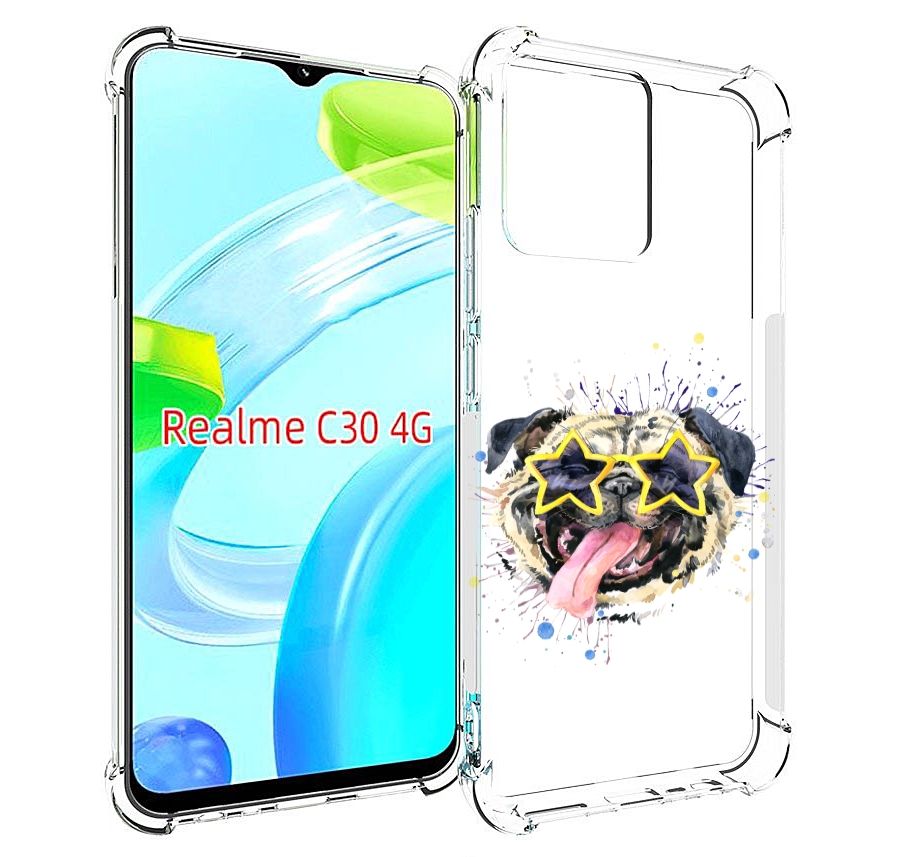 

Чехол MyPads мопс боксер для Realme C30 4G / Narzo 50i Prime, Прозрачный, Tocco