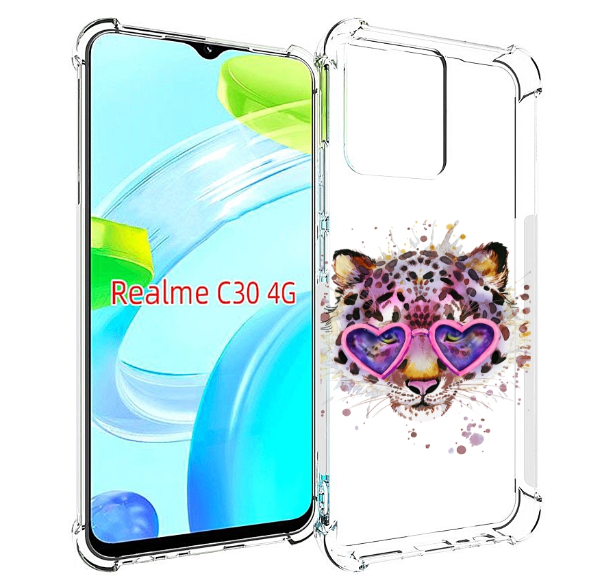 

Чехол MyPads модный леопард для Realme C30 4G / Narzo 50i Prime, Прозрачный, Tocco