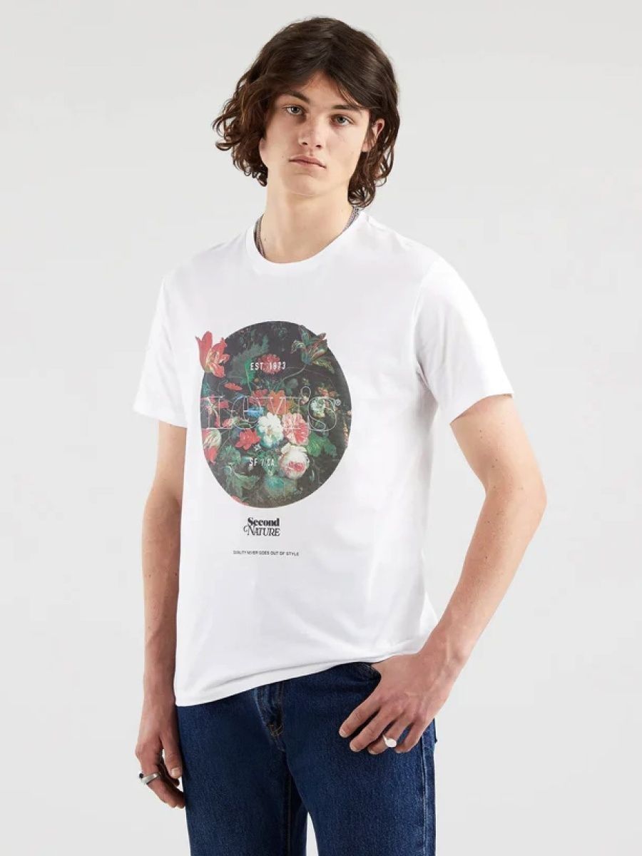 

Футболка мужская Levi's 22491-0825 белая S, Белый, 22491-0825