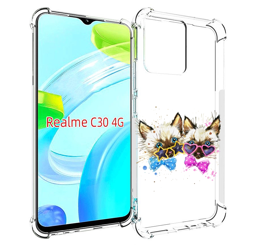 

Чехол MyPads милые котята для Realme C30 4G / Narzo 50i Prime, Прозрачный, Tocco