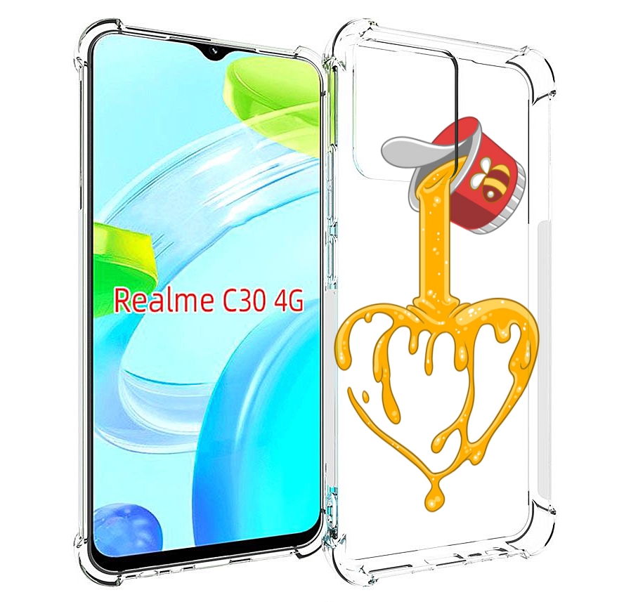 

Чехол MyPads медовое сердце для Realme C30 4G / Narzo 50i Prime, Прозрачный, Tocco