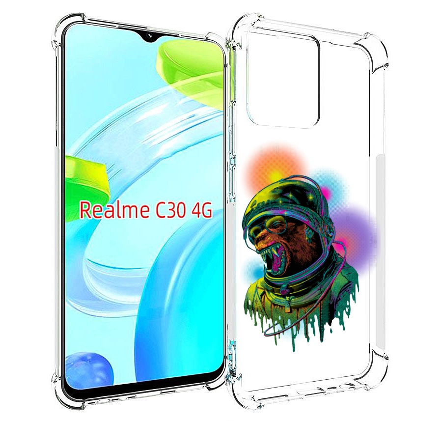 

Чехол MyPads медведь космонавт для Realme C30 4G / Narzo 50i Prime, Прозрачный, Tocco