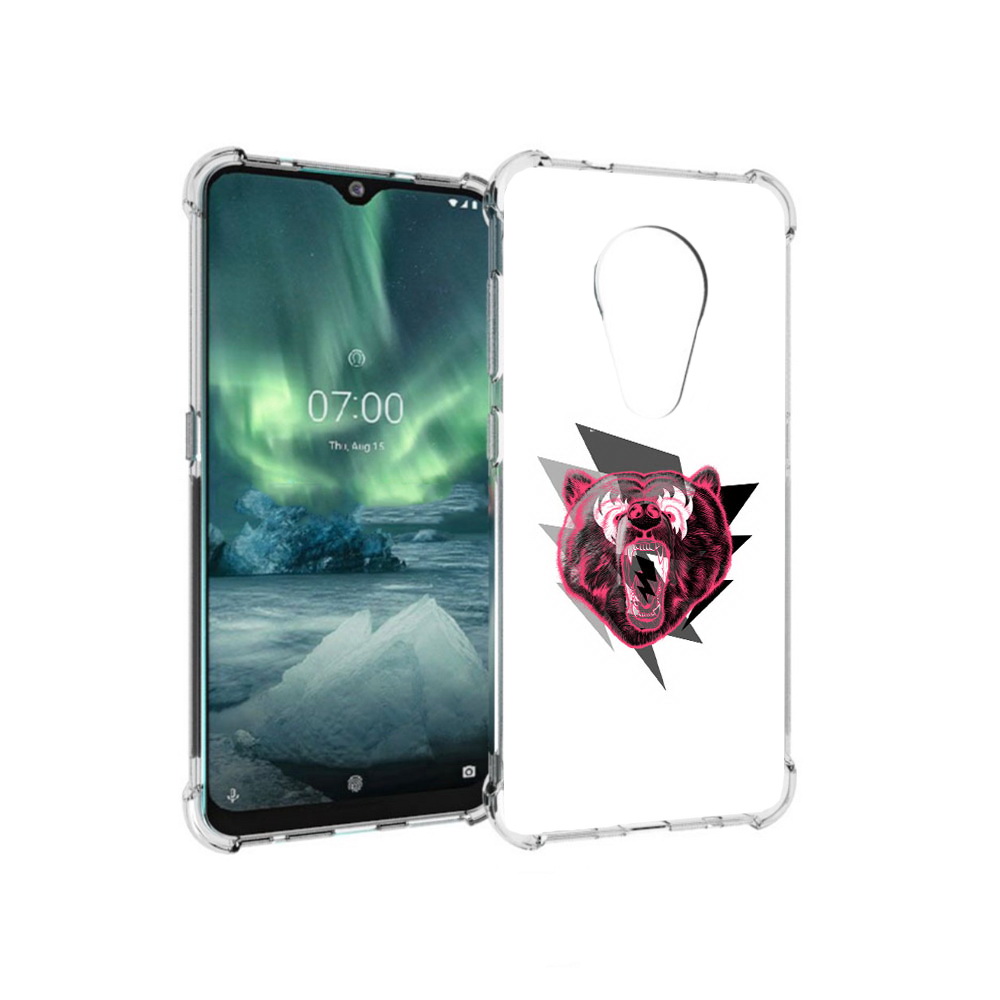 

Чехол MyPads Tocco для Nokia 7.2 грозовой медведь (PT139171.105.301), Прозрачный, Tocco