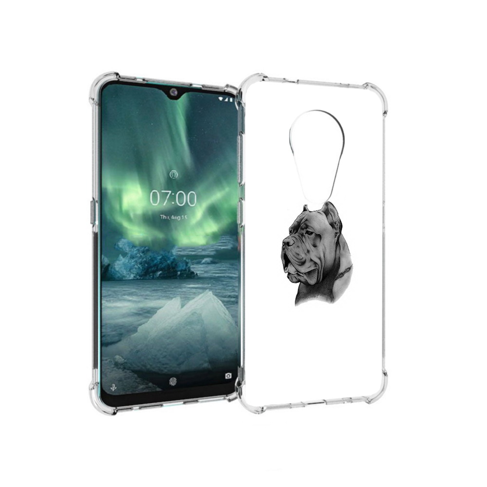 

Чехол MyPads Tocco для Nokia 7.2 грозный бульдог (PT139171.105.300), Прозрачный, Tocco