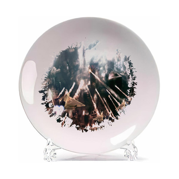 

Тарелка CoolPodarok Scenes Истребители Ракеты Город