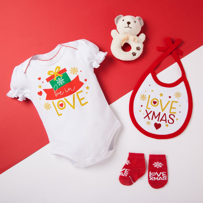 фото Набор крошка я love x-mas 4пр, р.26, 74-80 см 4540419