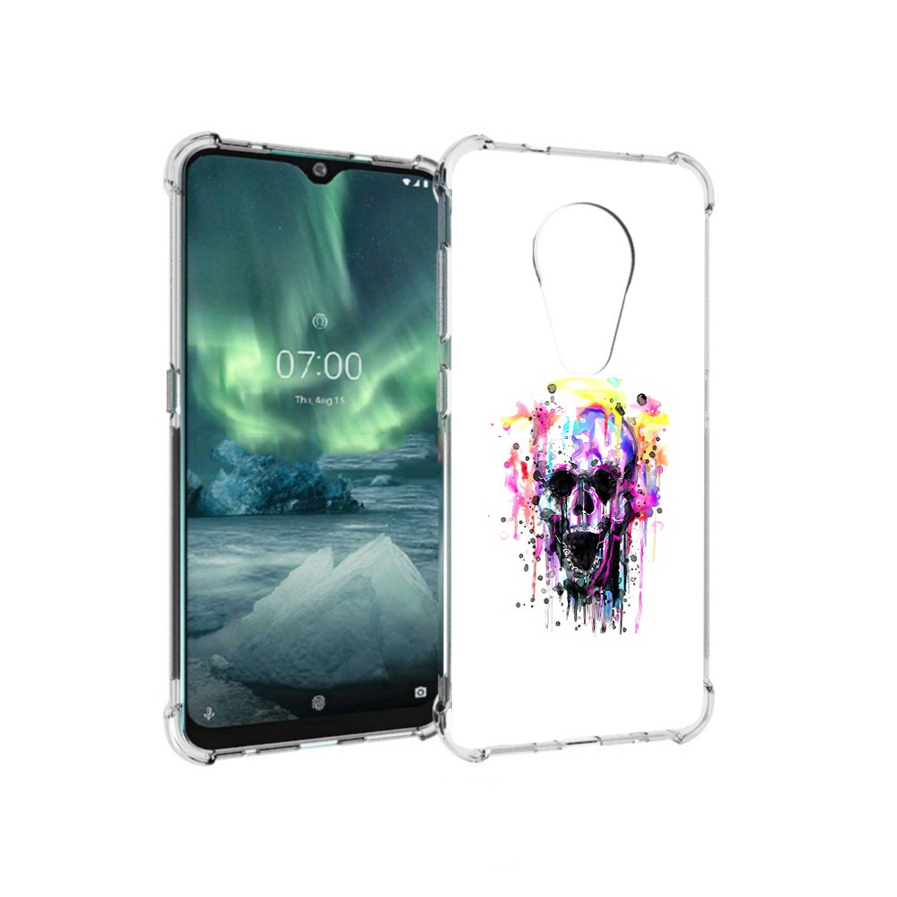 

Чехол MyPads Tocco для Nokia 7.2 граффити череп (PT139171.105.298), Прозрачный, Tocco