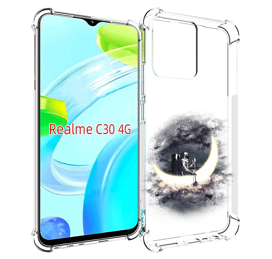 

Чехол MyPads лунный путешественник для Realme C30 4G / Narzo 50i Prime, Прозрачный, Tocco