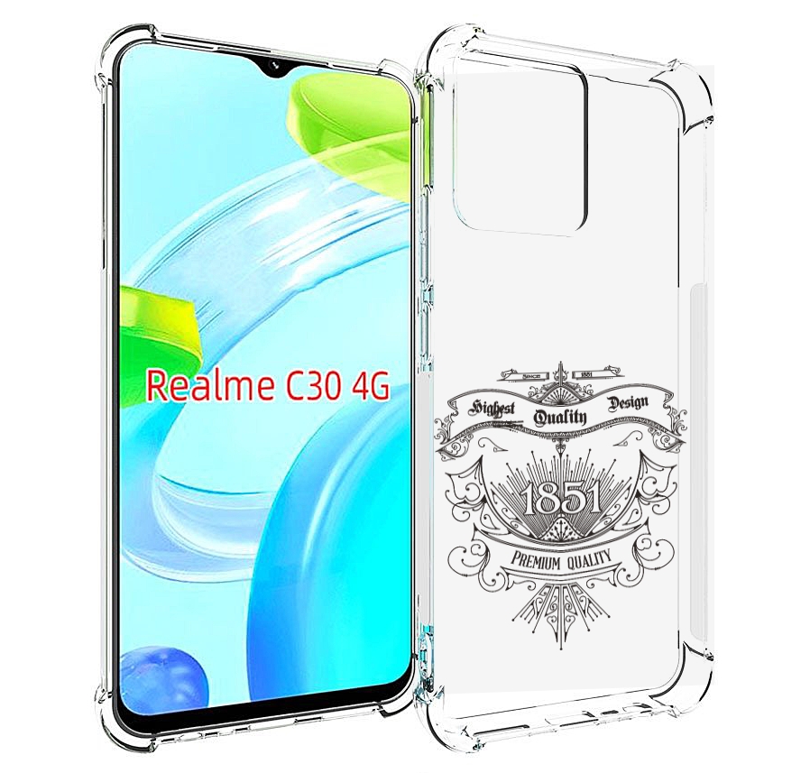 

Чехол MyPads логотип 1851 год для Realme C30 4G / Narzo 50i Prime, Прозрачный, Tocco