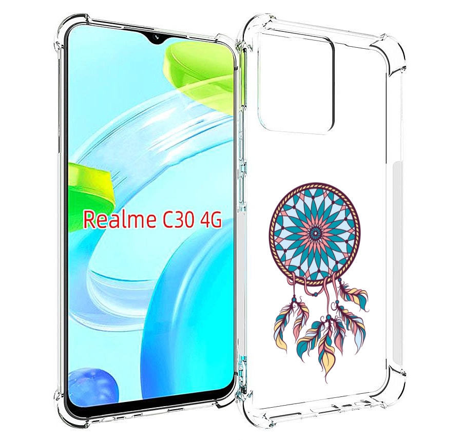 

Чехол MyPads ловец снов синий для Realme C30 4G / Narzo 50i Prime, Прозрачный, Tocco