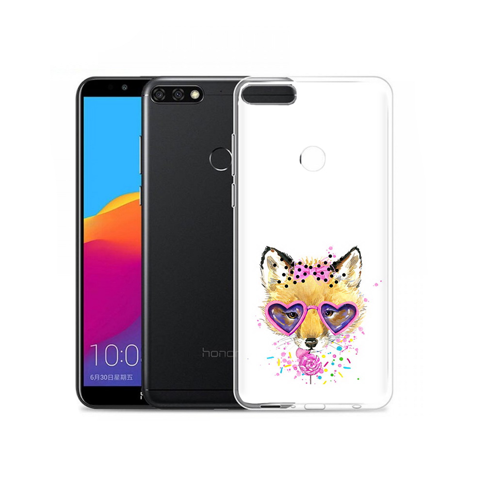 

Чехол MyPads Tocco для Honor 7C Pro лисенок с бантиком (PT113786.47.441), Прозрачный, Tocco