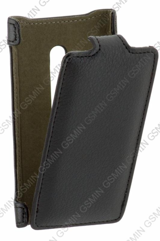 фото Кожаный чехол для nokia lumia 800 redberry stylish leather case (чёрный)