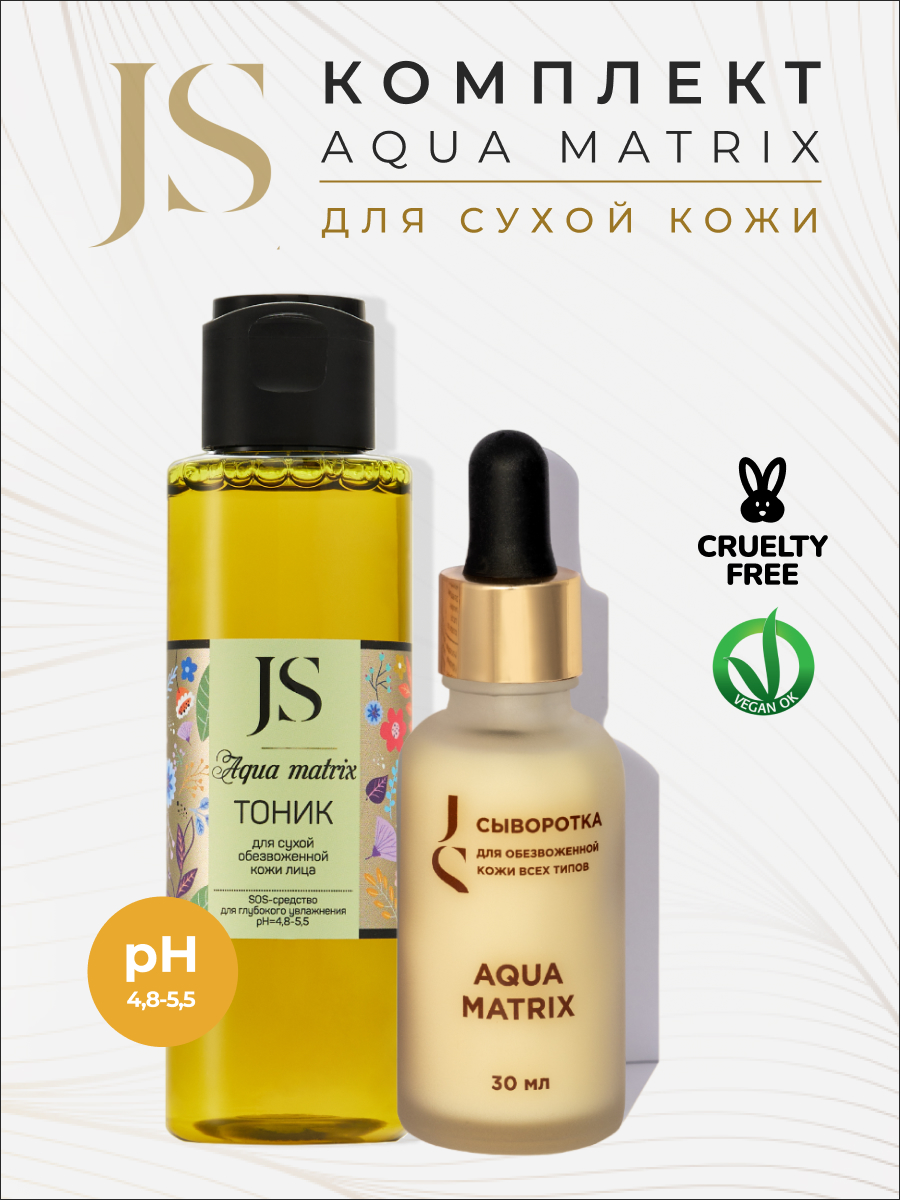 Комплект Jurassic Spa Для сухой кожи Aqua Matrix 140 мл набор для волос matrix