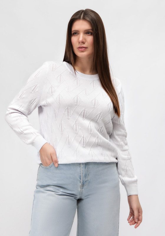 

Джемпер женский Vivawool 312376 белый 48 RU, 312376