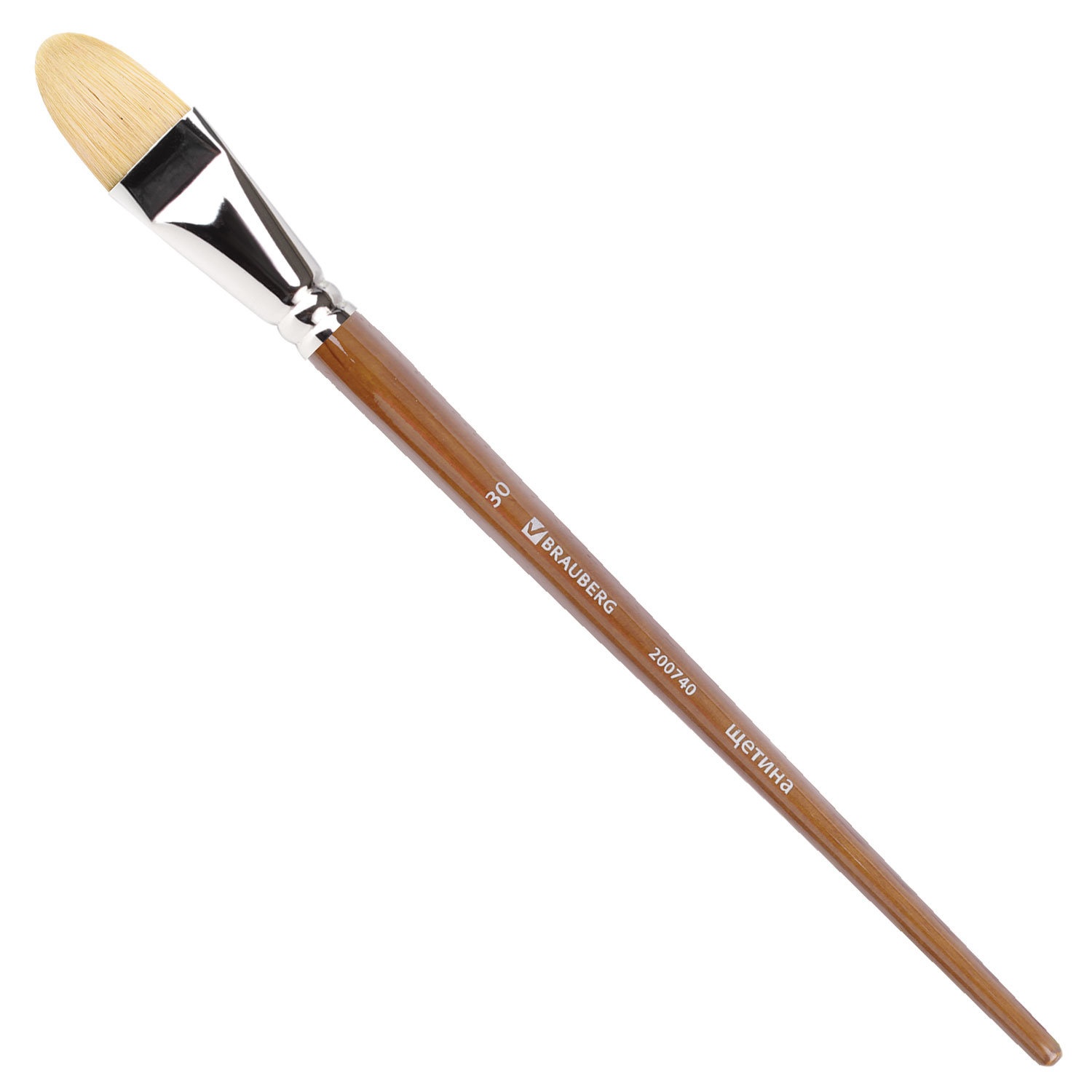 

Brauberg профессиональная ART "CLASSIC", щетина, овальная, № 30, длинная ручка, Бежевый