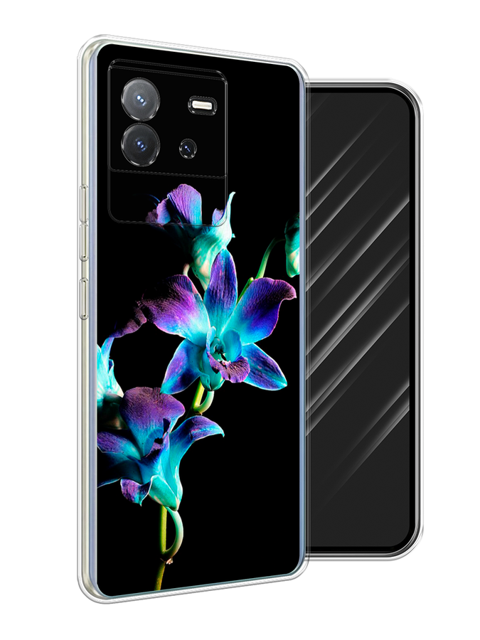 

Чехол Awog на Vivo T2 4G "Синий цветок на черном", Черный;голубой;синий, 269550-1