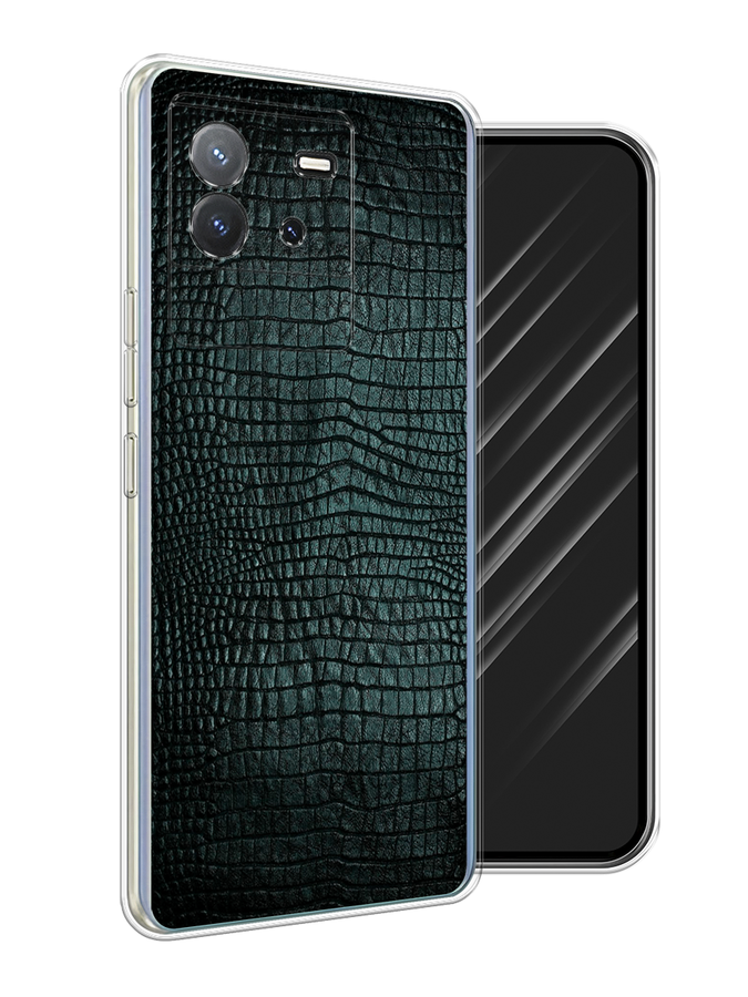 

Чехол Awog на Vivo T2 4G "Черная змея", Черный;серый;голубой, 269550-1