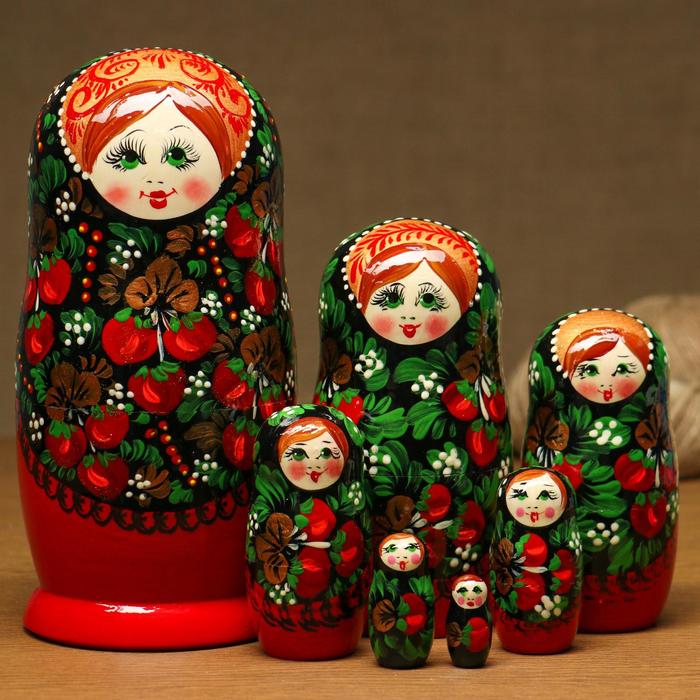 

Sima-land "Ягоды", черно-красная, прямая, 7 кукол,