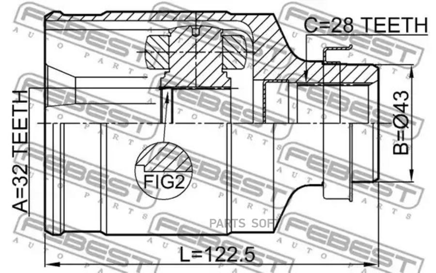 

0511-mz5rh_шрус внутренний правый к-кт mazda 5 cw 10>