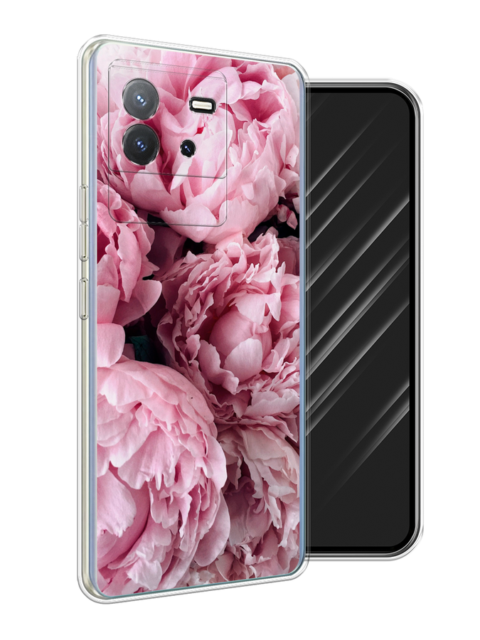 

Чехол Awog на Vivo T2 4G "Нежные пионы", Розовый;черный;белый, 269550-1