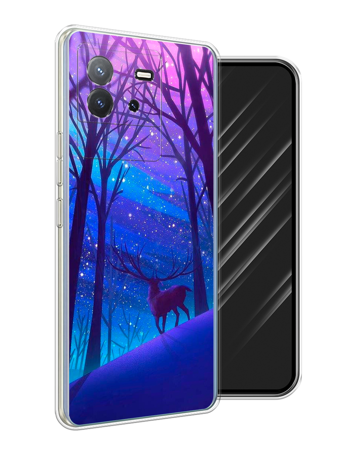 

Чехол Awog на Vivo T2 4G "Северный олень", Фиолетовый;голубой;синий, 269550-1