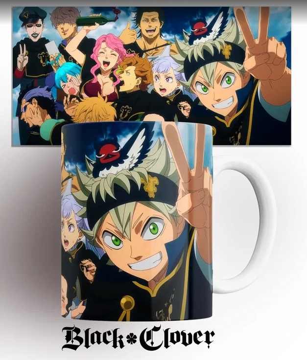 

Кружка аниме Чёрный клевер 330 мл, Кружка Чёрный клевер/Black clover/аниме/anime/с принтом. 330 мл