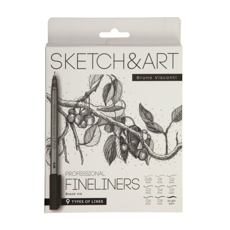 

Набор линеров Sketch&Art черного цвета, 9 шт. 36-0033
