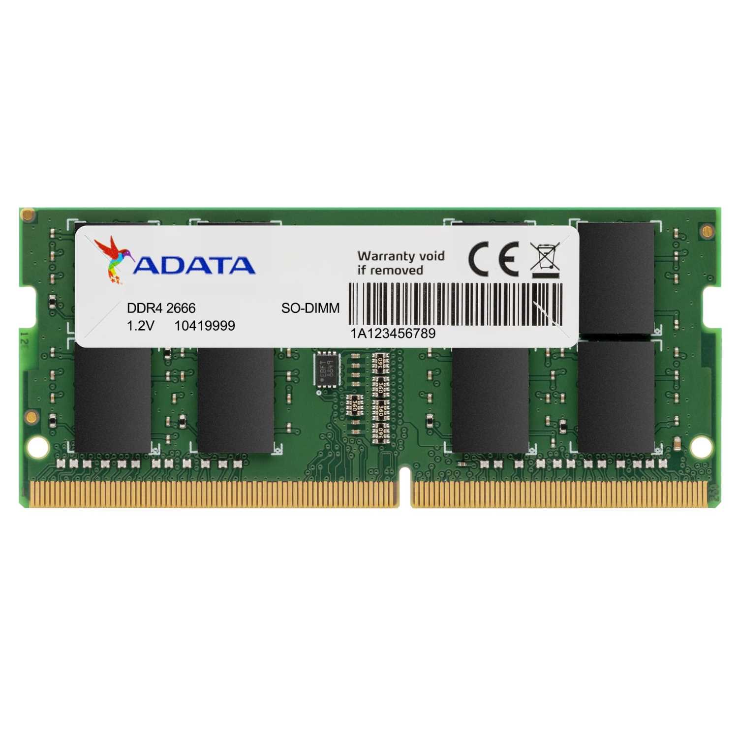 фото Модуль памяти adata 8gb ddr4 2666 so-dimm premier ad4s26668g19-bgn cl19, 1.2v, bulk