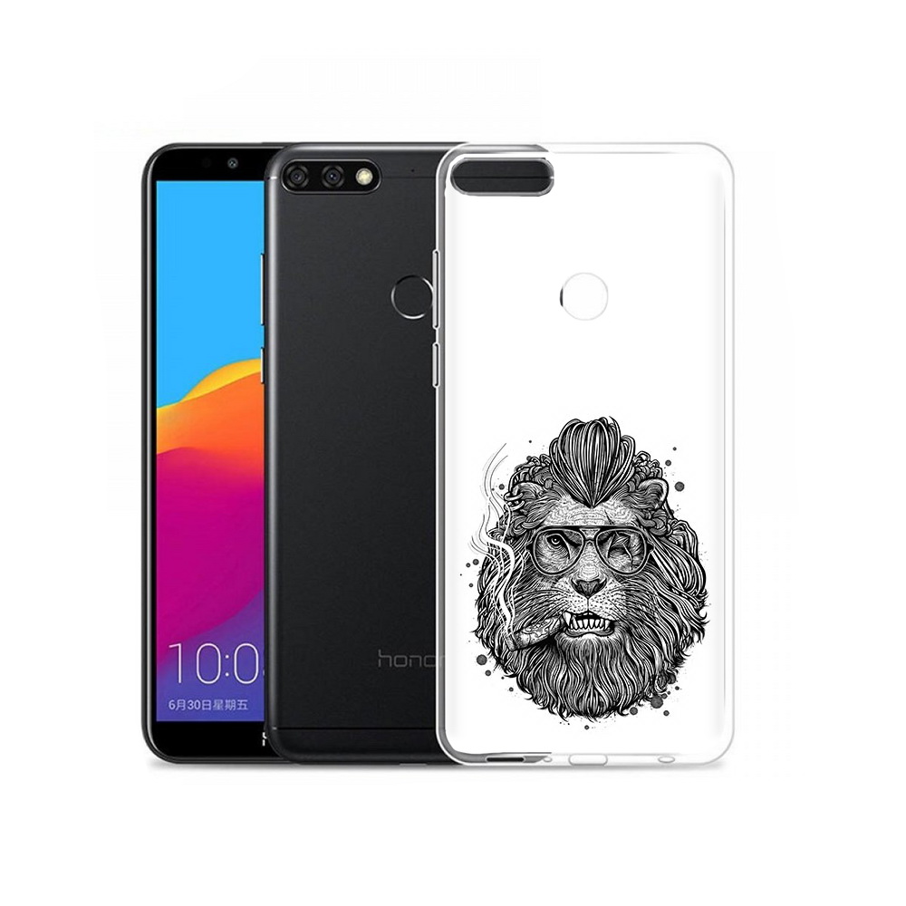 

Чехол MyPads Tocco для Honor 7C Pro курящий лев (PT113786.47.432), Прозрачный, Tocco