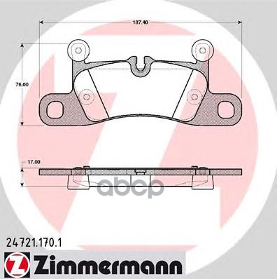 

Тормозные колодки ZIMMERMANN дисковые 247211701